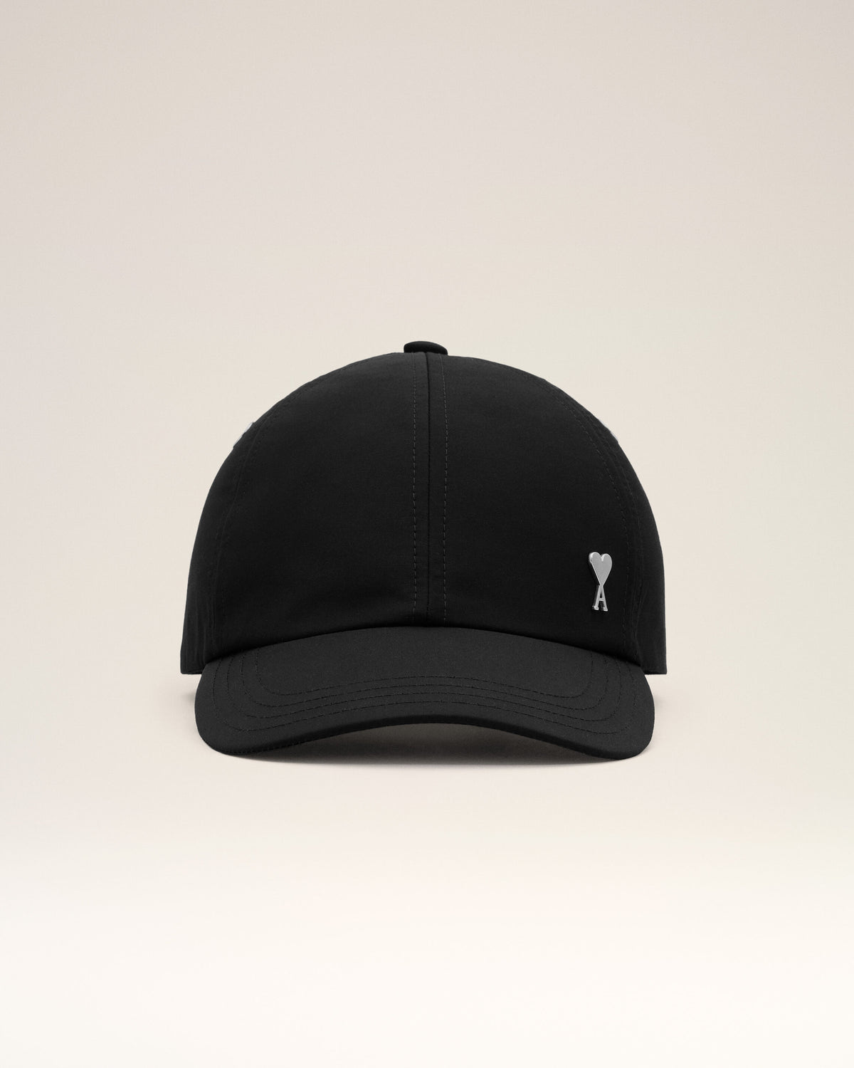 Ami de Coeur Cap aus schwarzem Nylon und Baumwolle mit Niete - 10