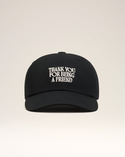 Casquette Noire Broderie Thank You For Being A Friend en Coton - Homme - 4 - AMI Paris - Ami Paris
