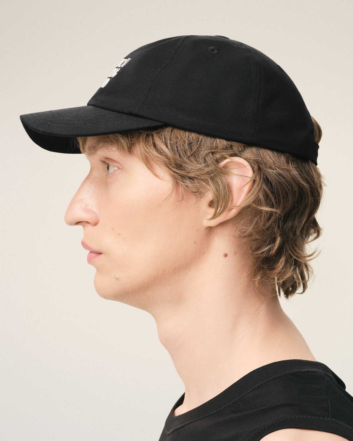Casquette Noire Broderie Thank You For Being A Friend en Coton - 5