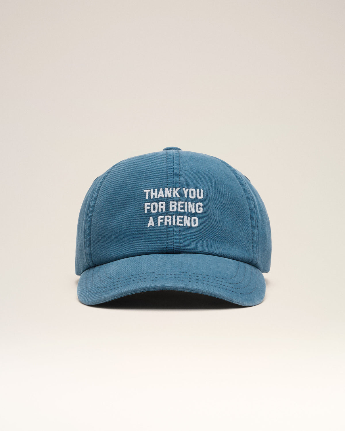 Gorra azul de algodón "Thank you for being a friend" - 11