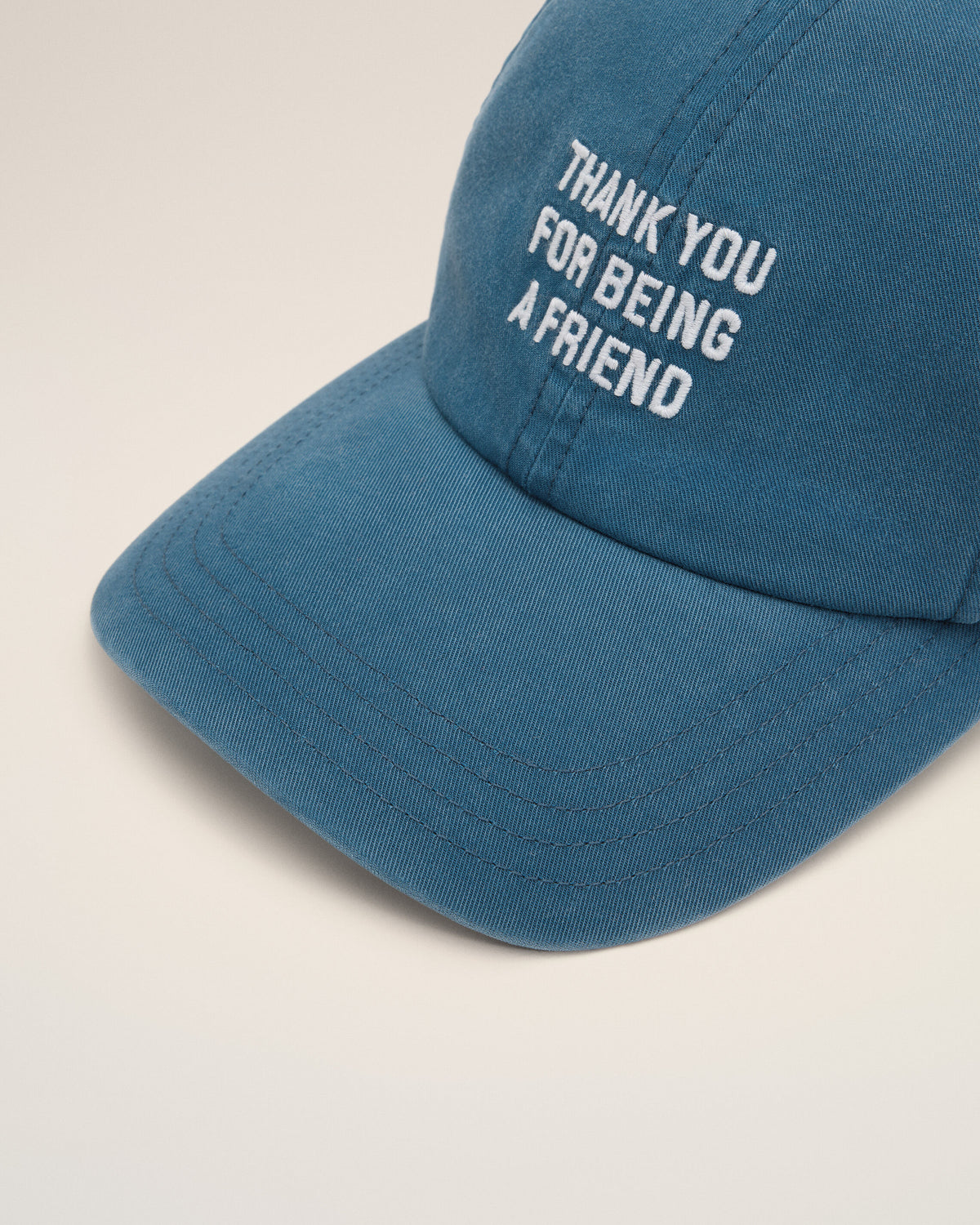 Gorra azul de algodón "Thank you for being a friend" - 10