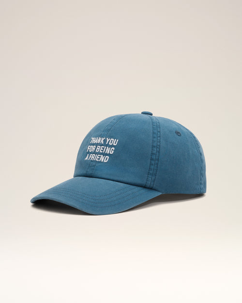                             Blue cotton "Thank you for being a friend" cap - 3                         - Ami Paris