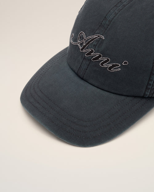 Casquette noire en coton broderie Ami Paris - Femme - 9 - AMI Paris - Ami Paris