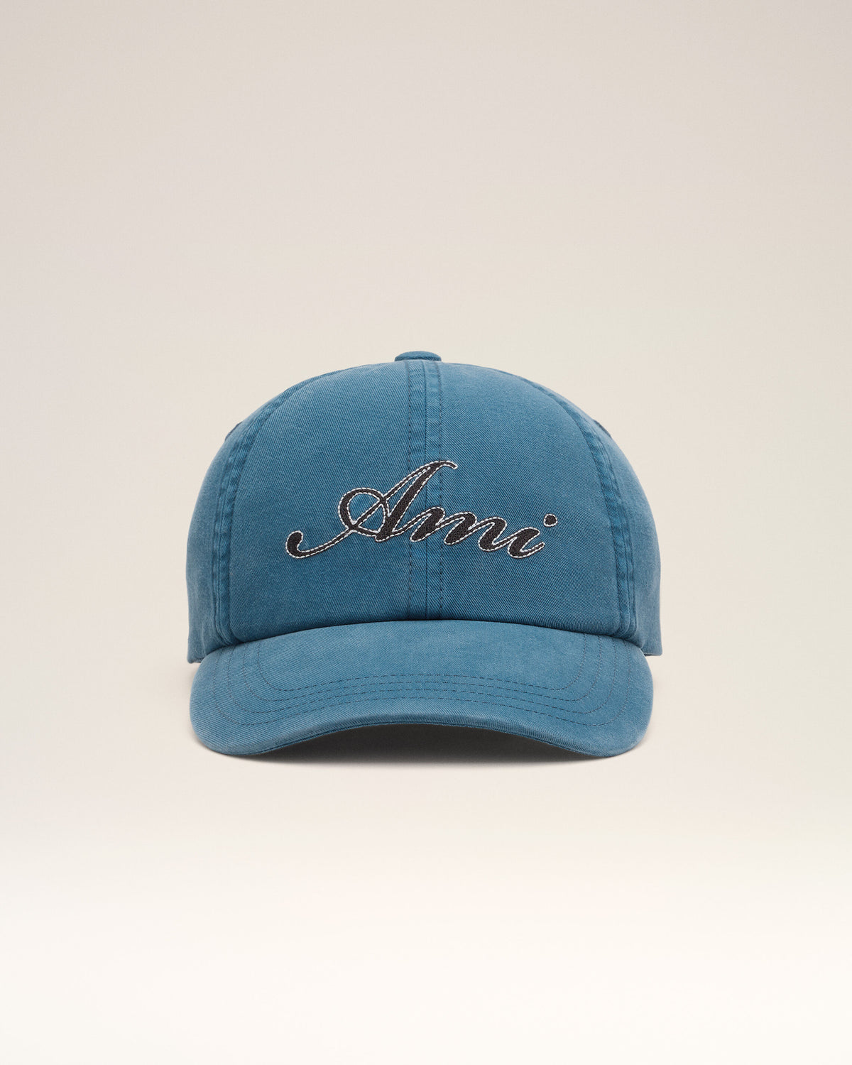 Casquette bleue en coton broderie Ami Paris - 11