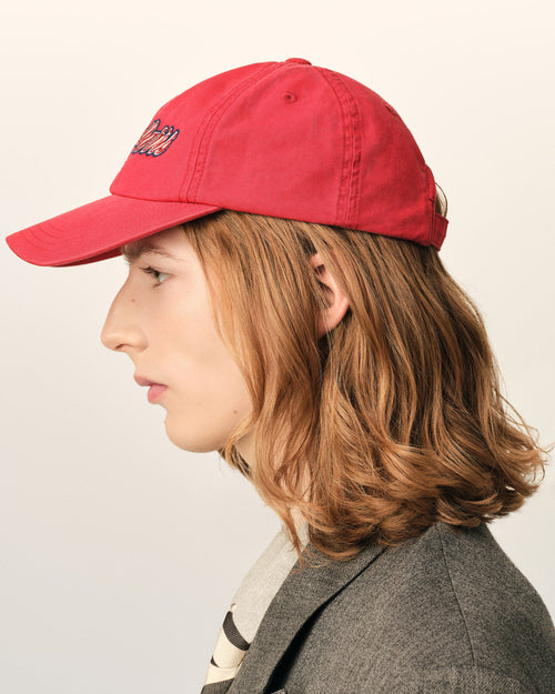 Casquette rouge en coton broderie Ami Paris - Homme - 5 - AMI Paris - Ami Paris