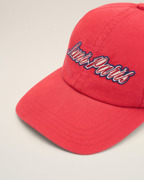 Casquette rouge en coton broderie Ami Paris - Femme - 10 - AMI Paris - Ami Paris