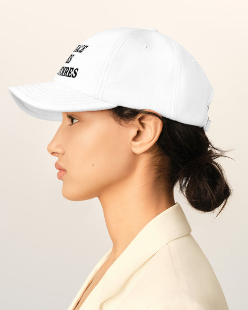 Gorra blanca de algodón con estampado "Place des Victoires" - Mujer - 11 - AMI Paris - Ami Paris