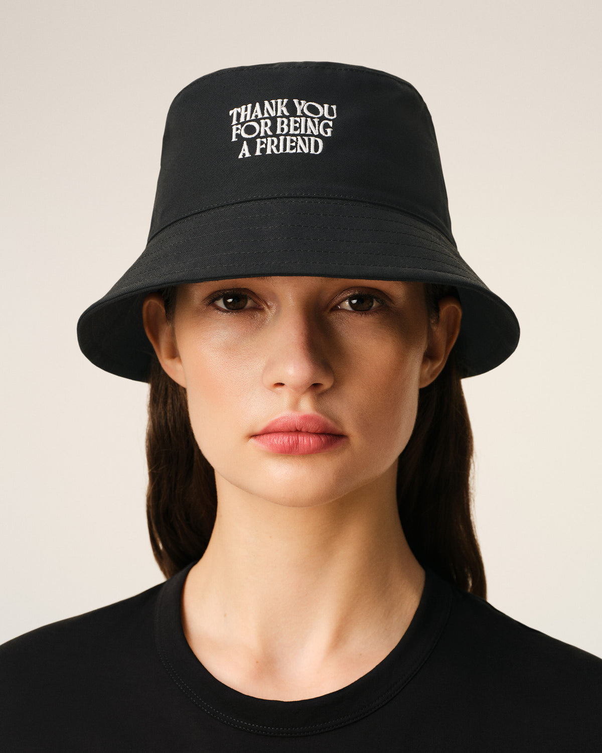 Bob Noir Broderie Thank You For Being A Friend en Coton - 8