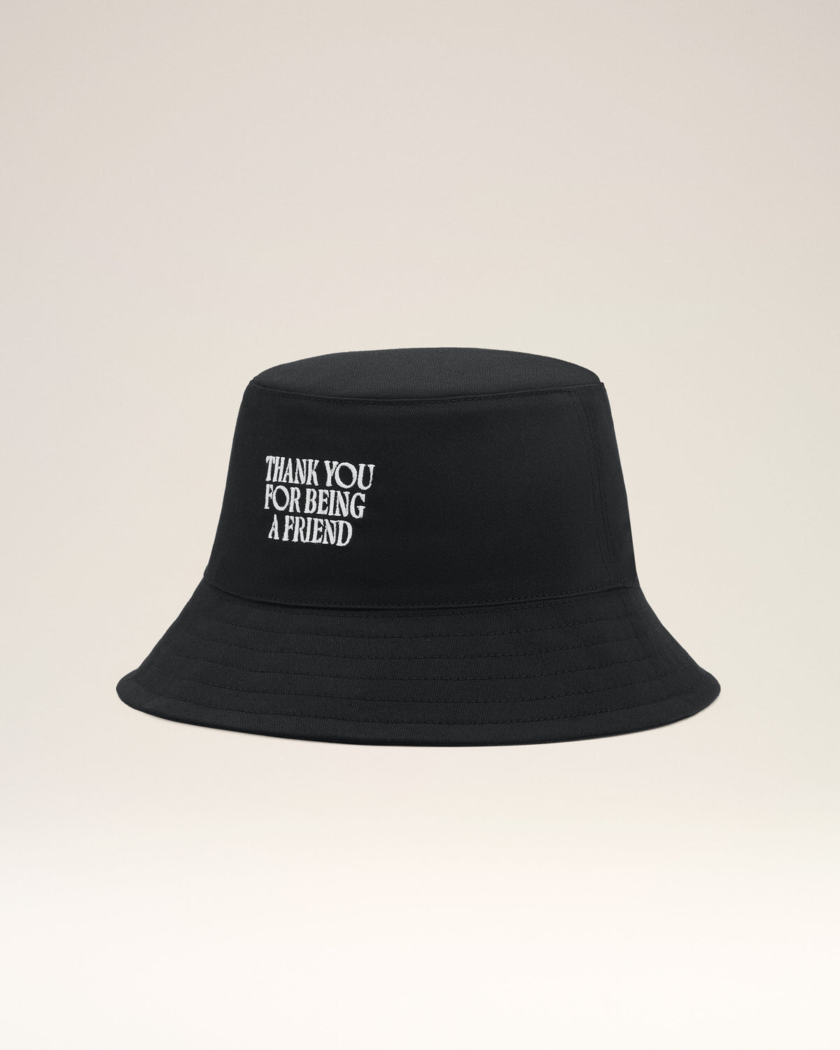 Bob Noir Broderie Thank You For Being A Friend en Coton - 1