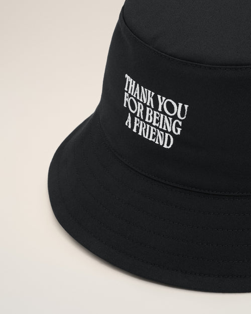 Bob Noir Broderie Thank You For Being A Friend en Coton - Homme - 3 - AMI Paris - Ami Paris