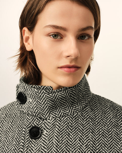 Blouson Harrington noir rembourré en laine - Femme - 10 - AMI Paris - Ami Paris
