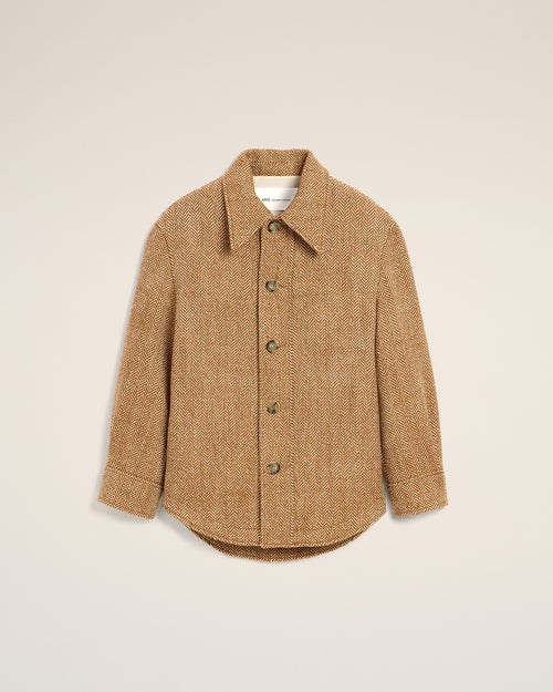 Veste marron boutonnée en laine - Homme - 1 - AMI Paris - Ami Paris