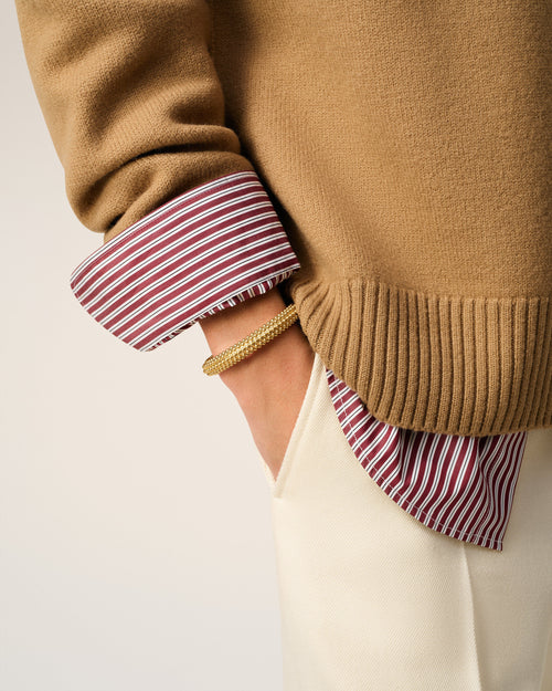 Bracelet Doré Perlé En Laiton - Homme - 2 - AMI Paris - Ami Paris
