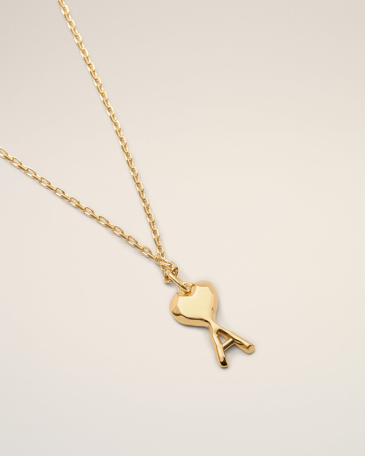 Collier Martelé Fin Doré Ami De Coeur en Laiton - 6