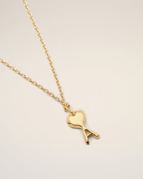 Collier Martelé Fin Doré Ami De Coeur en Laiton - Femme - 6 - AMI Paris - Ami Paris