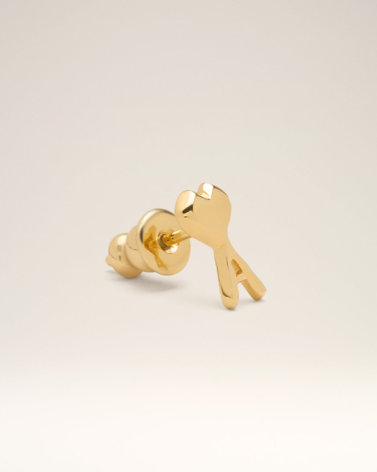 Gold Brass Ami De Coeur Hammered Earrings - 8