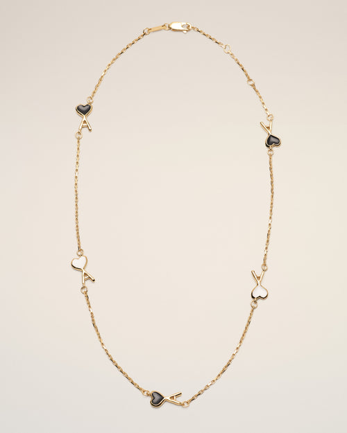 Collier doré en laiton Ami de Coeur martelé - 1 - Ami Paris