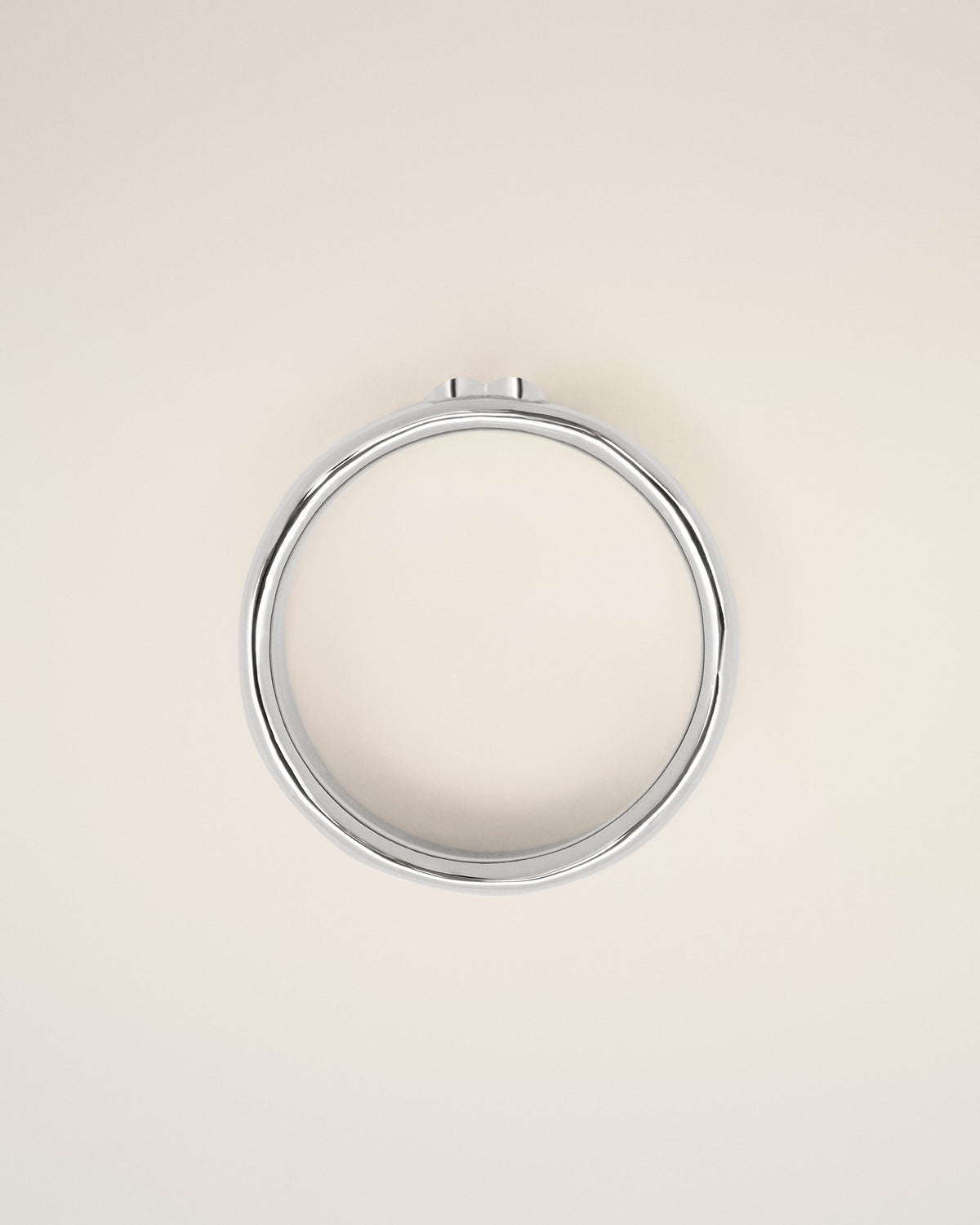 Bague argentée en laiton Ami de Coeur martelé - 3