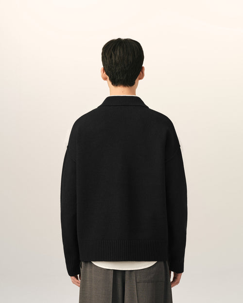 Cardigan noir en laine Ami de Coeur - Homme - 5 - AMI Paris - Ami Paris