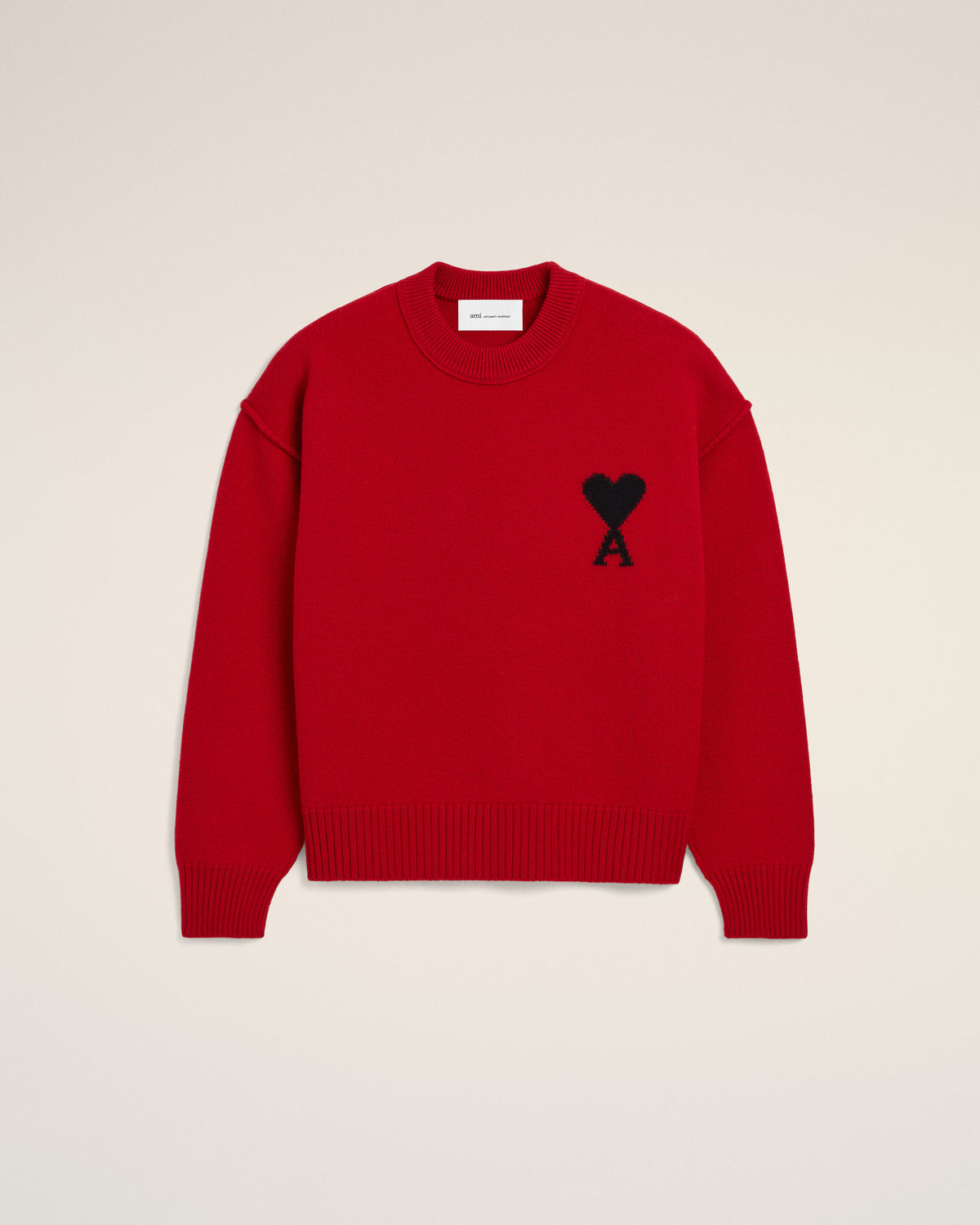Pull rouge en laine Ami de Coeur - 1
