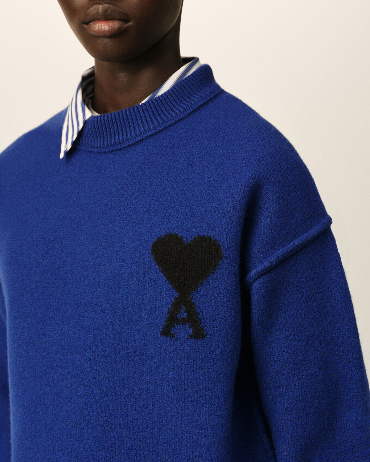 Ami de Coeur Pullover aus blauer Wolle - 10