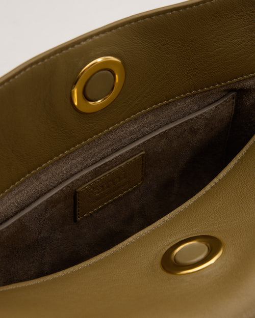 Sac Kaki Carrousel En Cuir - Homme - 7 - AMI Paris - Ami Paris