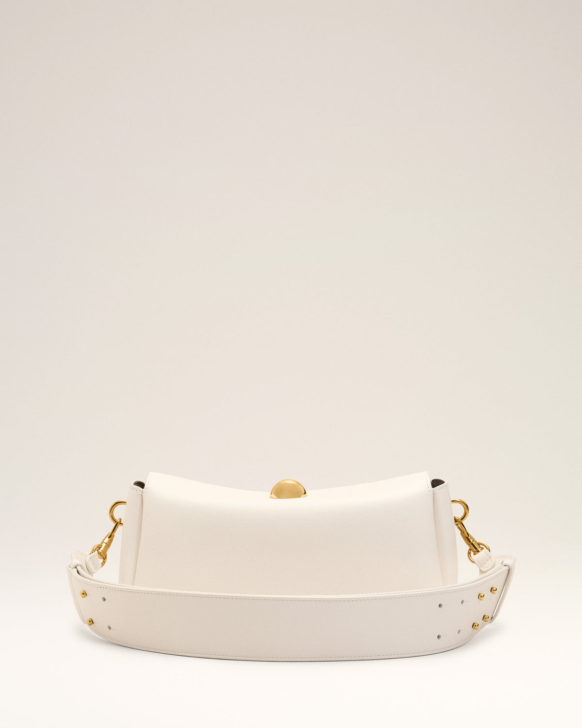 Sac Carrousel Blanc en Cuir De Veau - 5