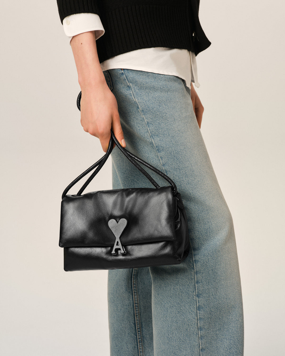 Borsa Voulez-Vous in pelle di vitello nera - 8