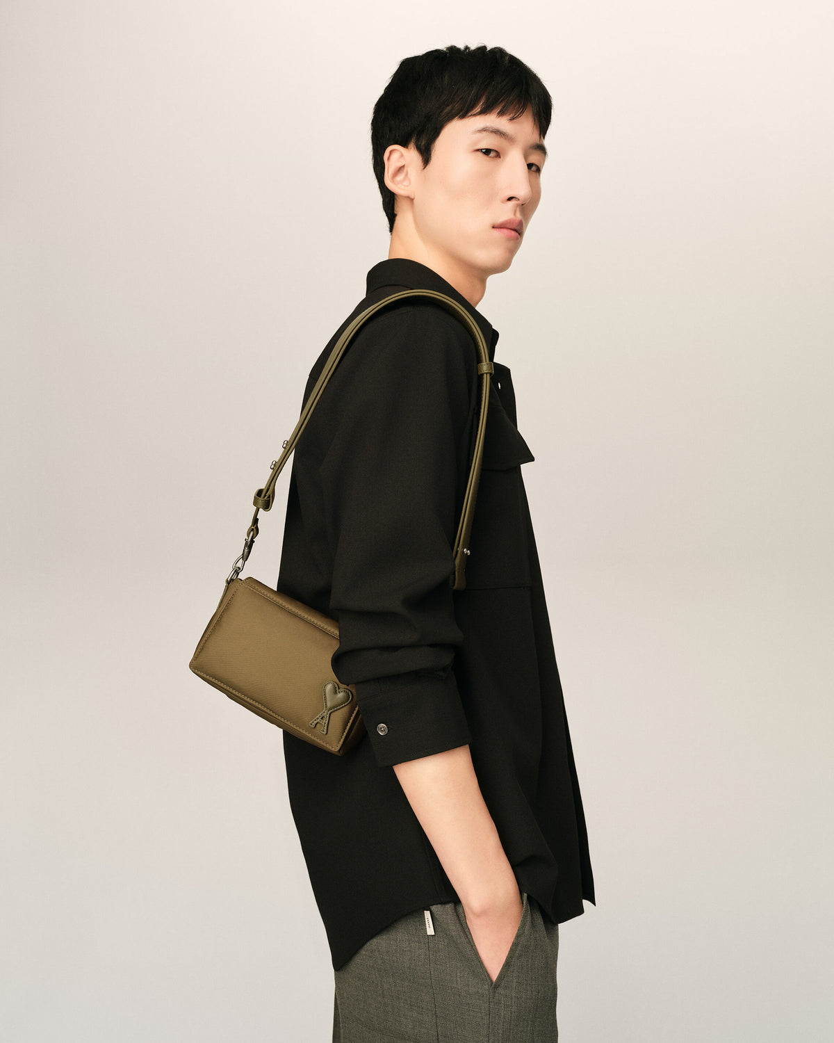 Sac lunch box Marcel marron en nylon - 2