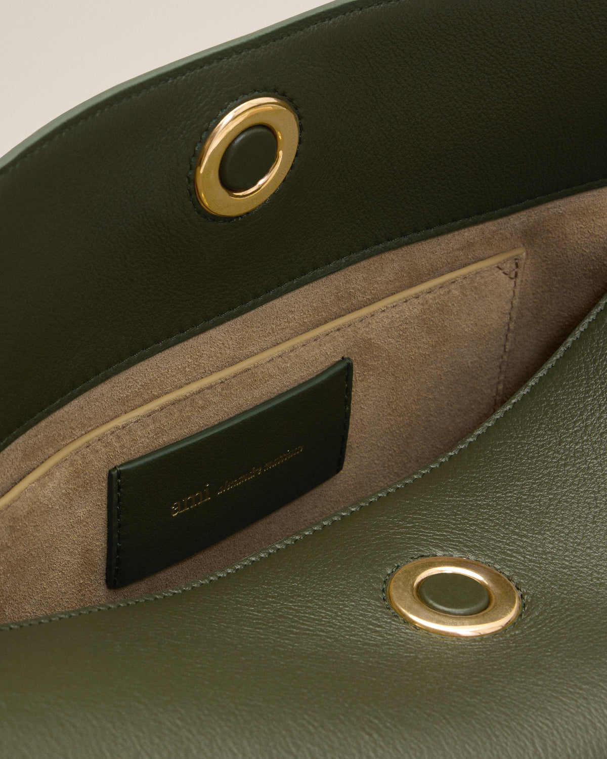 Sac Carrousel Moyen Vert en Cuir De Veau - 15