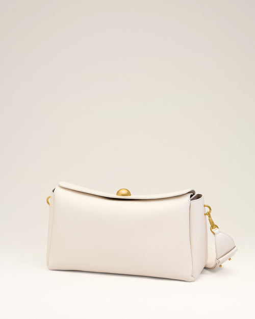 Sac Carrousel Moyen Blanc en Cuir De Veau - Homme - 4 - AMI Paris - Ami Paris
