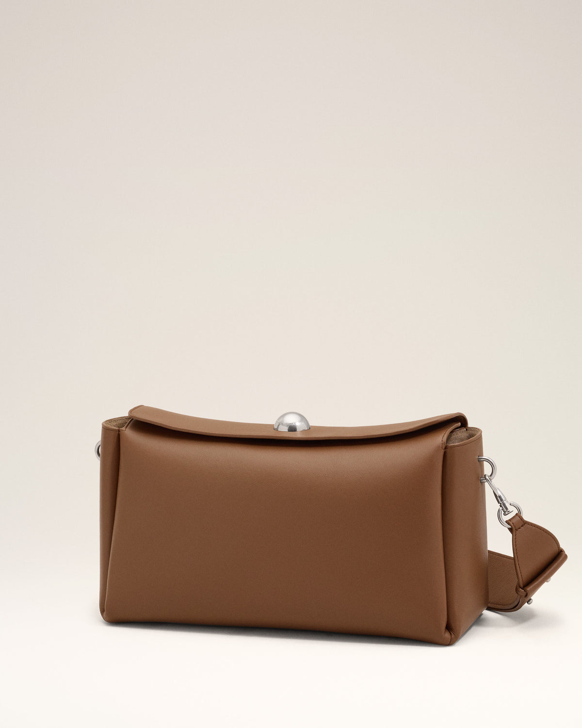 Sac Carrousel moyen marron en cuir de veau - 11