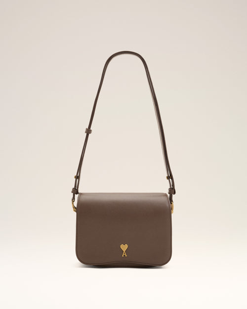 Brown cowhide leather Paris Paris bag - TRUFFLE - Ami Paris