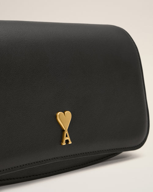 Black cowhide leather Paris Paris shoulder bag - Woman - 11 - AMI Paris - Ami Paris