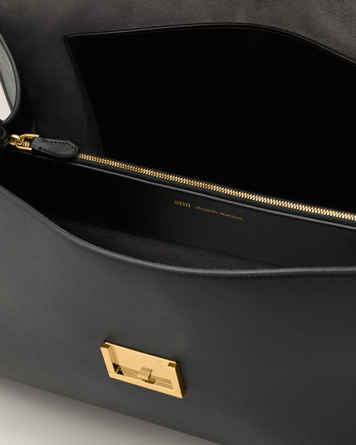 Sac Mimi Noir en Cuir veau - Homme - 6 - AMI Paris - Ami Paris