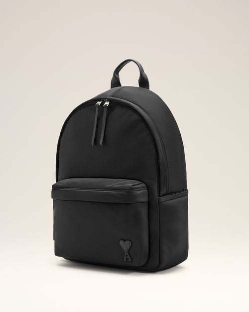 Zaino Marcel in nylon nero - Donna - 8 - AMI Paris - Ami Paris