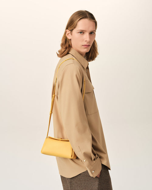 Mini yellow cow leather Carrousel bag - 1 - Ami Paris