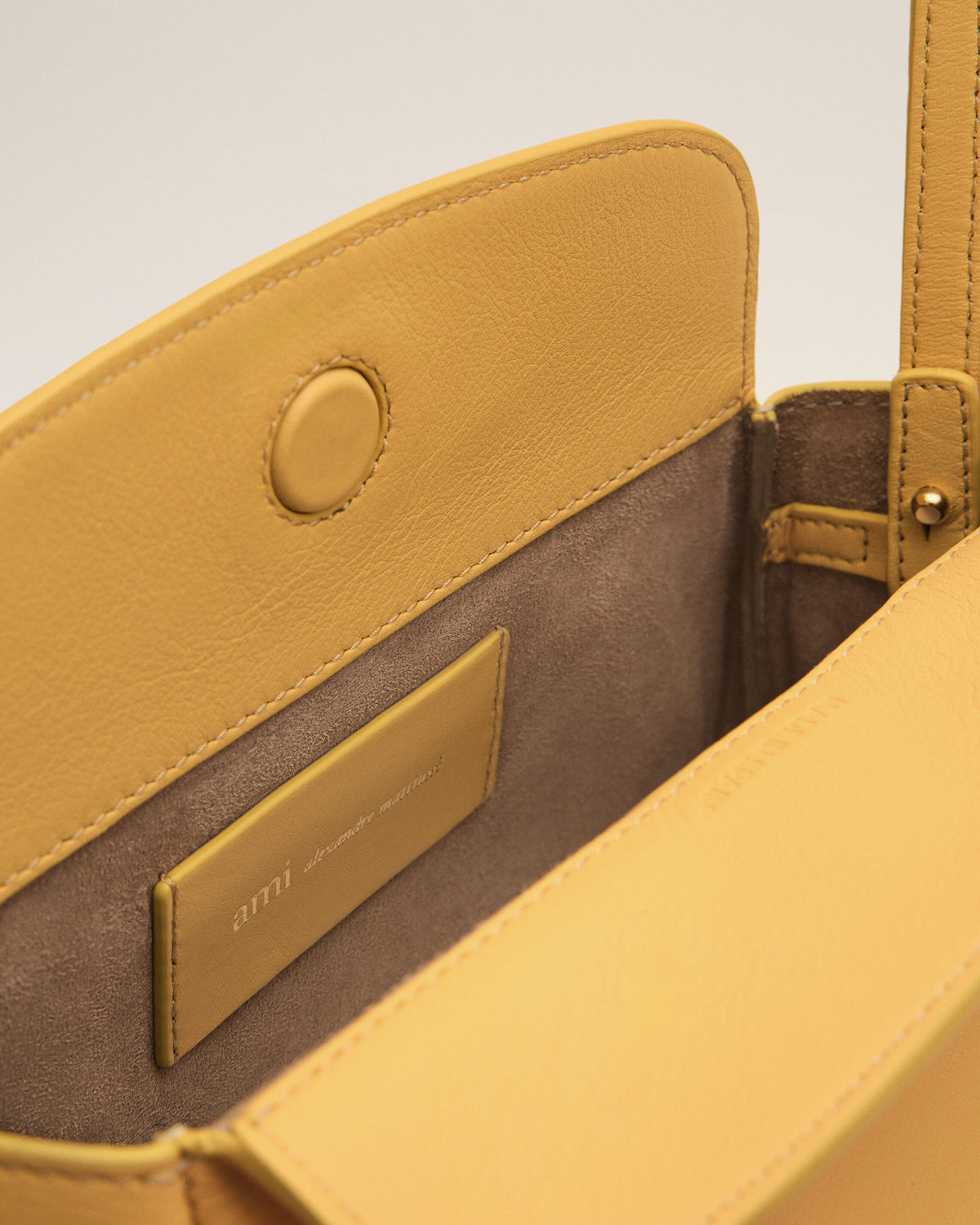 Mini Sac Carrousel jaune en cuir de veau - 7