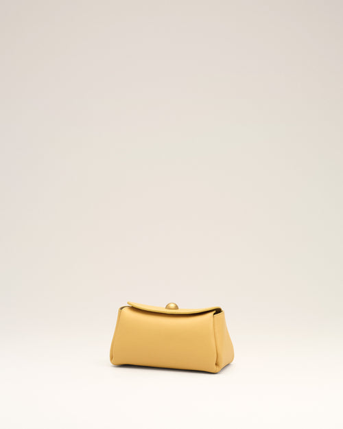 Mini Sac Carrousel jaune en cuir de veau - Homme - 4 - AMI Paris - Ami Paris