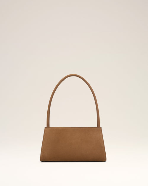 Bolso Mimi pequeño de piel de vaca marrón - Mujer - 11 - AMI Paris - Ami Paris