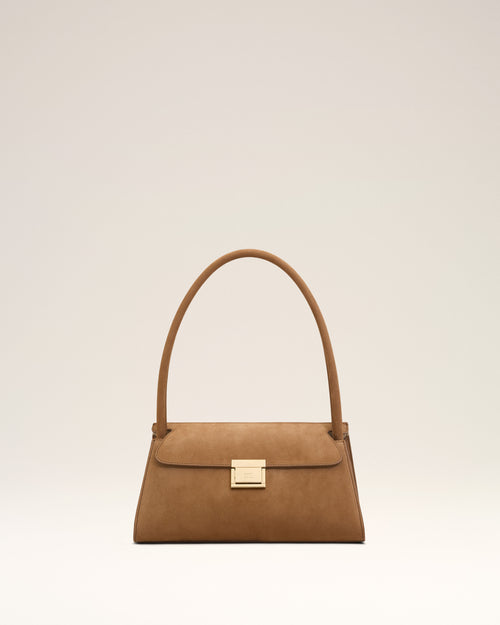 Bolso Mimi pequeño de piel de vaca marrón - Hombre - 1 - AMI Paris - Ami Paris