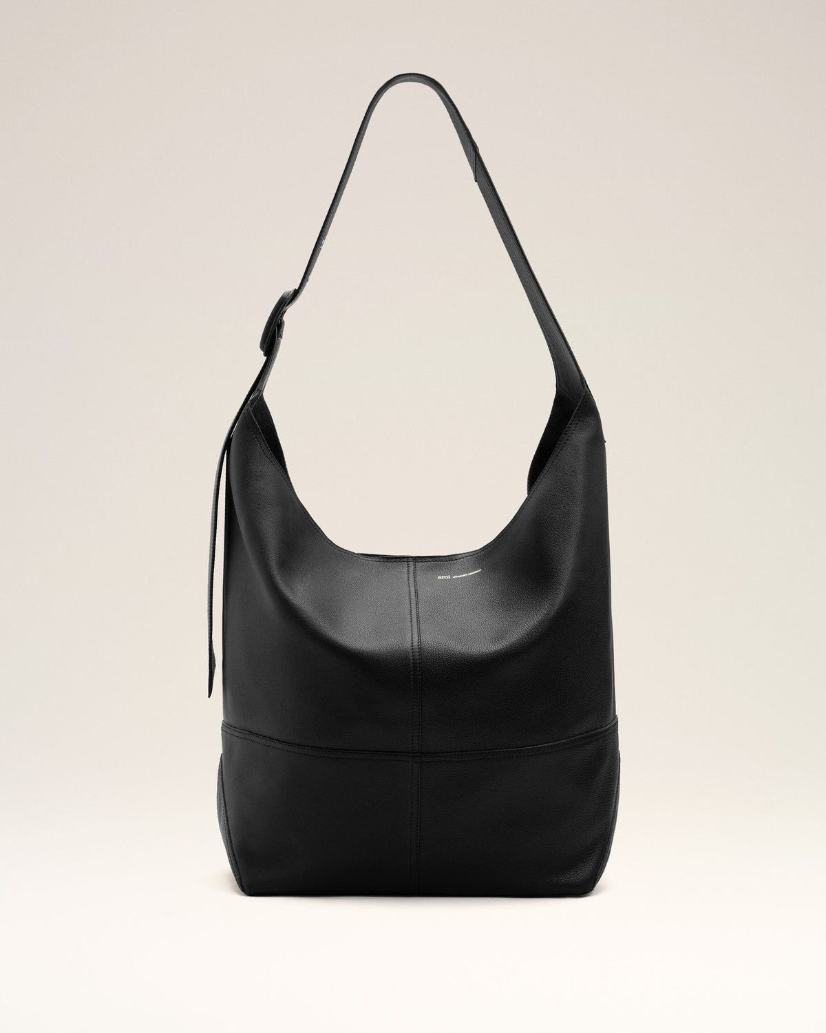 Sac Porte Croisé Etienne Noir en Cuir De Taurillon - 7