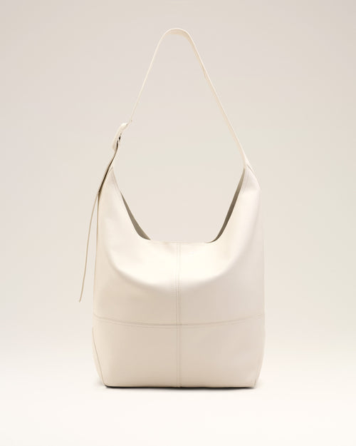 Sac Porte Croisé Etienne Blanc en Cuir De Taurillon - BLANC CREME - Ami Paris