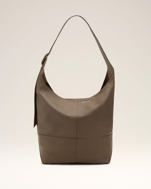 Sac crossbody Etienne marron en cuir de taurillon - 1 - Ami Paris