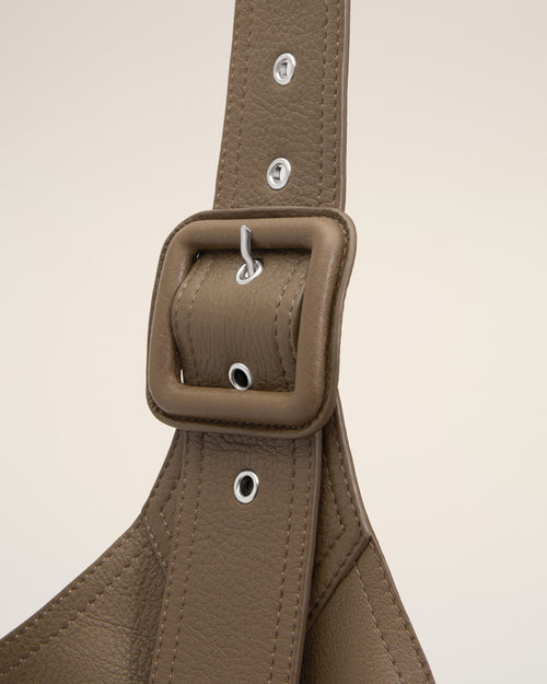 Brown taurillon leather Etienne crossbody bag - Woman - 11 - AMI Paris - Ami Paris