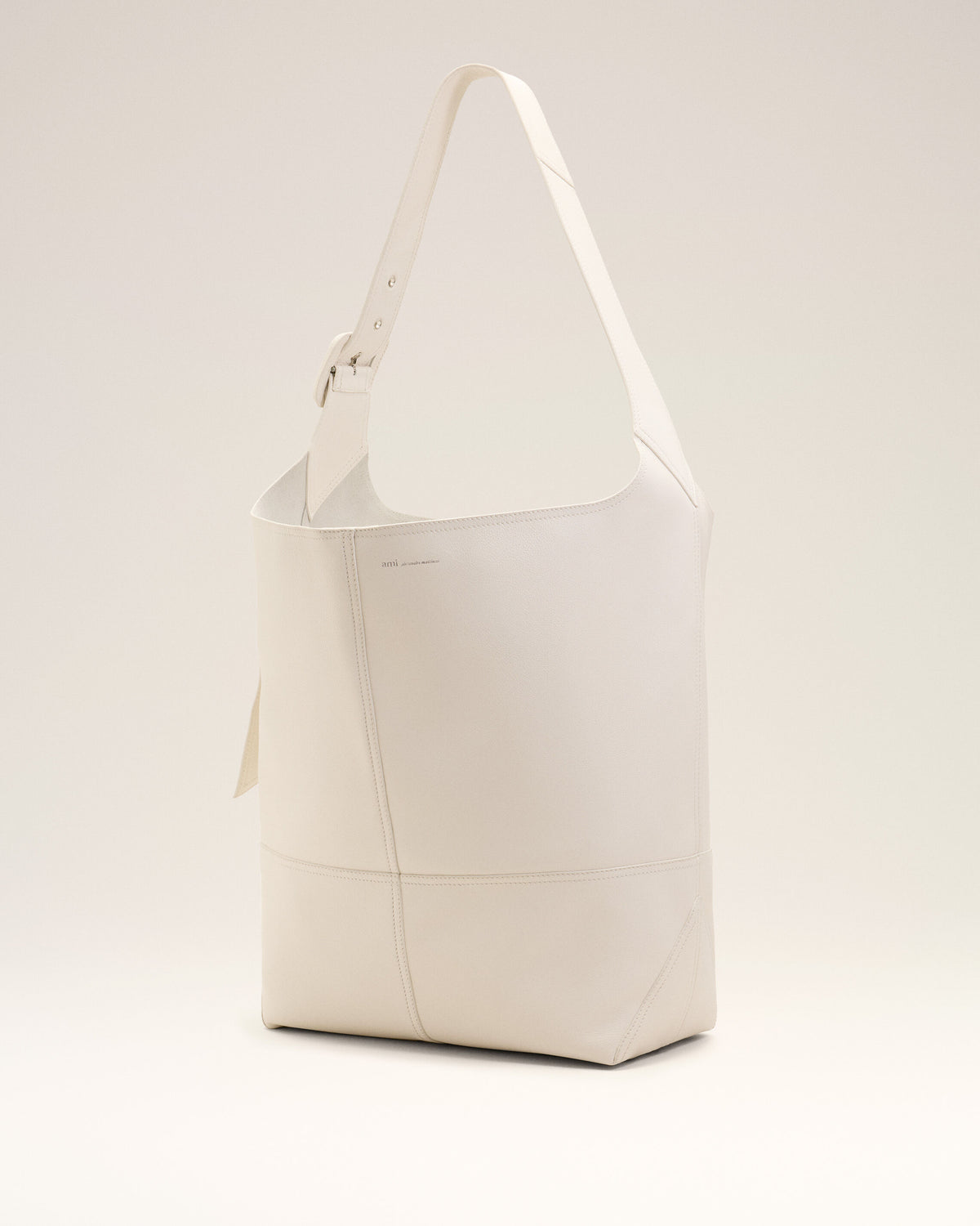 White Soft Leather Etienne Crossbody Bag - 3