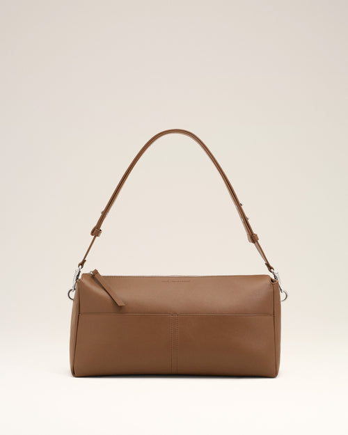 Brown cow leather Carrousel zipped bag - 2 - Ami Paris