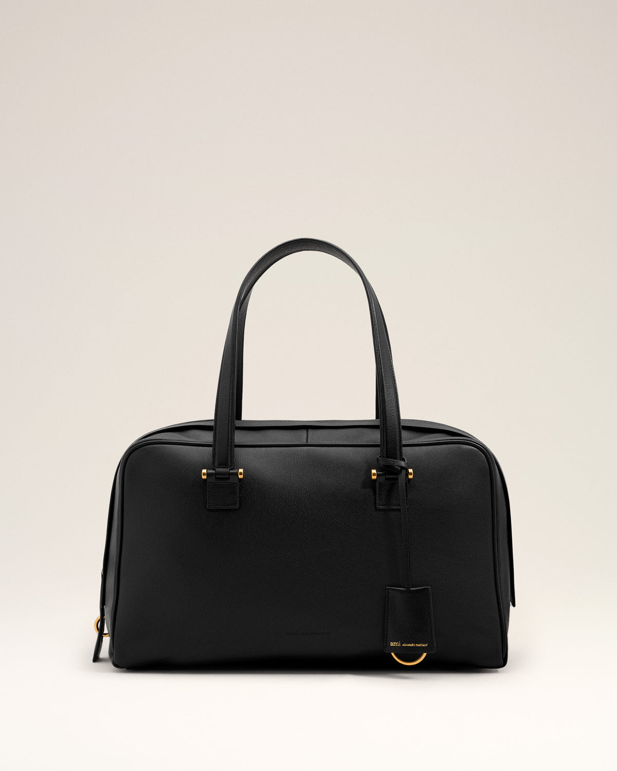 Borsa bowling Georges in pelle di vitello nera - 1