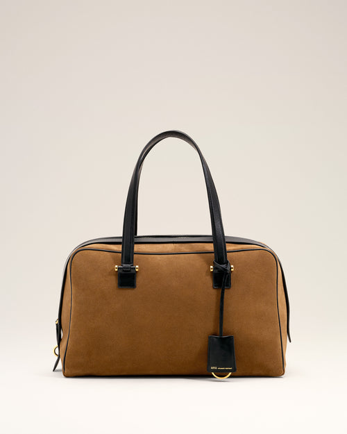Sac bowling Georges marron en cuir de veau - 1 - Ami Paris