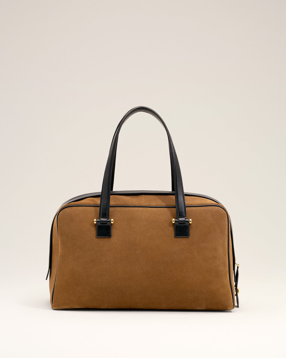 Sac bowling Georges marron en cuir de veau - 4